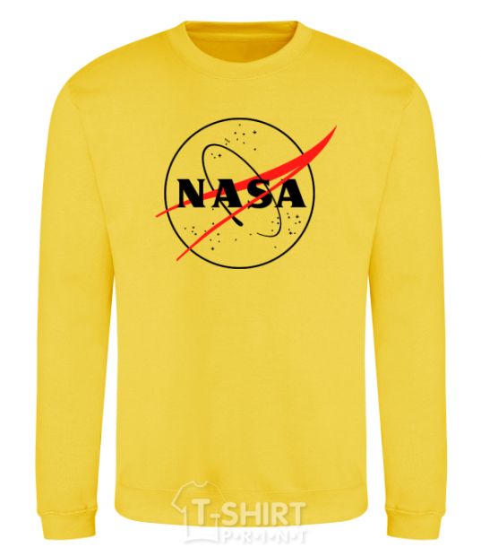 Sweatshirt Nasa logo outline yellow фото