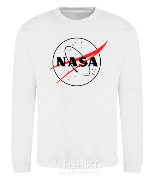 Sweatshirt Nasa logo outline White фото