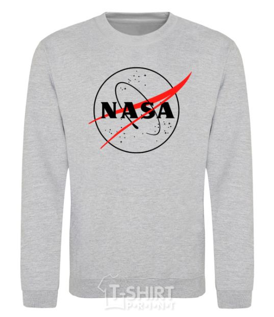 Sweatshirt Nasa logo outline sport-grey фото