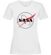 Women's T-shirt Nasa logo outline White фото