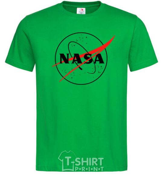 Men's T-Shirt Nasa logo outline kelly-green фото