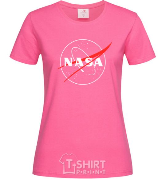 Women's T-shirt Nasa logo outline heliconia фото