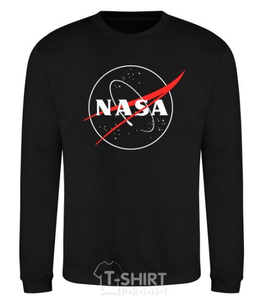 Sweatshirt Nasa logo outline black фото