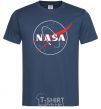 Men's T-Shirt Nasa logo outline navy-blue фото