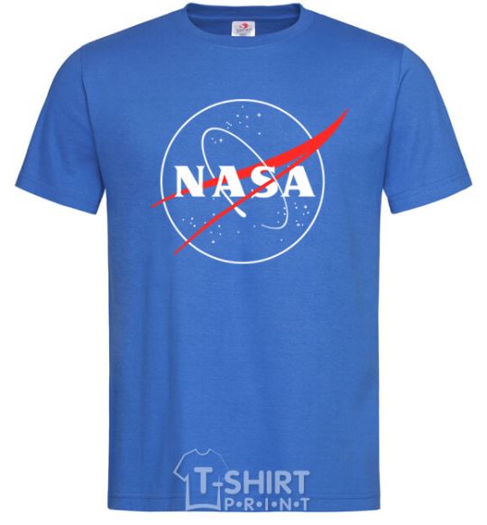 Men's T-Shirt Nasa logo outline royal-blue фото