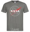 Men's T-Shirt Nasa logo outline dark-grey фото