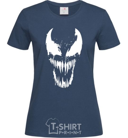 Women's T-shirt Venom mask navy-blue фото