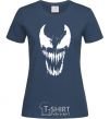 Women's T-shirt Venom mask navy-blue фото