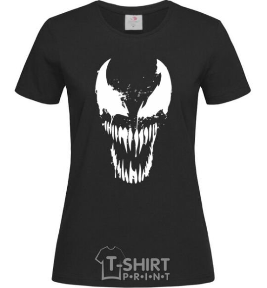 Women's T-shirt Venom mask black фото