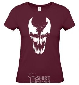 Women's T-shirt Venom mask burgundy фото