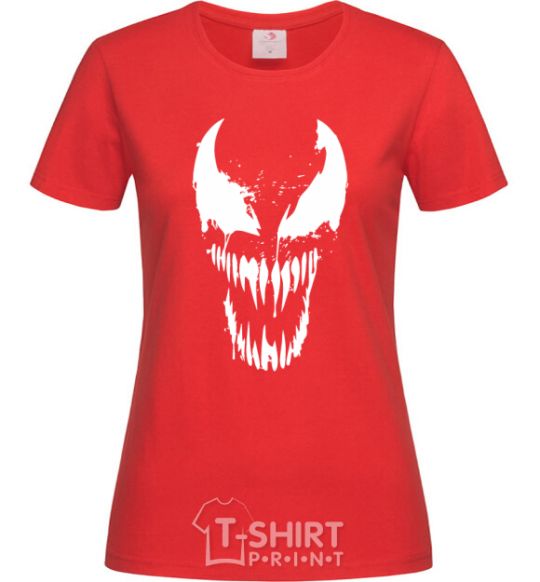 Women's T-shirt Venom mask red фото