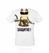 Men's T-Shirt I'll protect you! A cat White фото