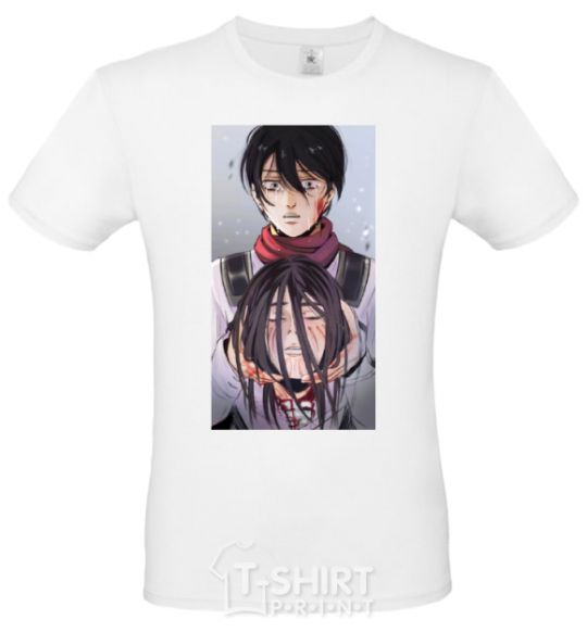 Men's T-Shirt Attack of the titans art White фото