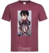 Men's T-Shirt Attack of the titans art burgundy фото