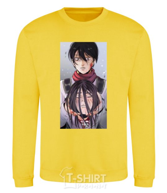 Sweatshirt Attack of the titans art yellow фото