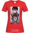 Women's T-shirt Attack of the titans art red фото