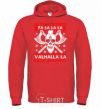 Men`s hoodie Fa la la la valhalla la bright-red фото