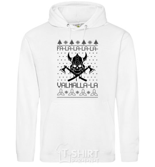 Men`s hoodie Valhalla la viking White фото