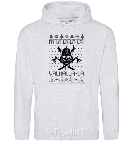 Men`s hoodie Valhalla la viking sport-grey фото