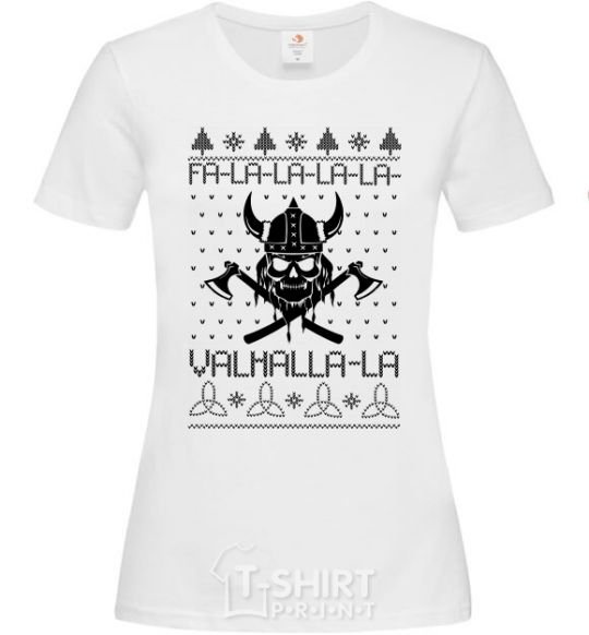 Women's T-shirt Valhalla la viking White фото