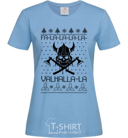 Women's T-shirt Valhalla la viking sky-blue фото