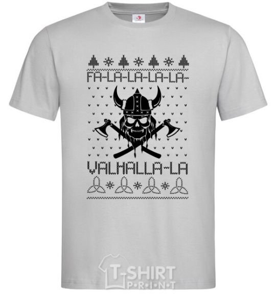 Мужская футболка Valhalla la viking Серый фото