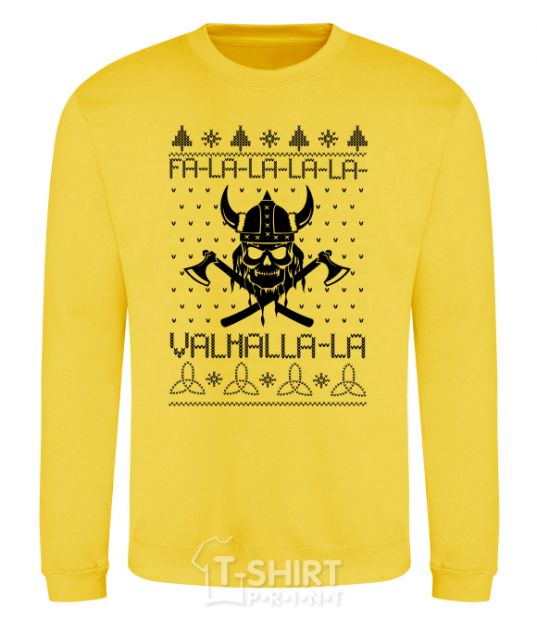 Sweatshirt Valhalla la viking yellow фото