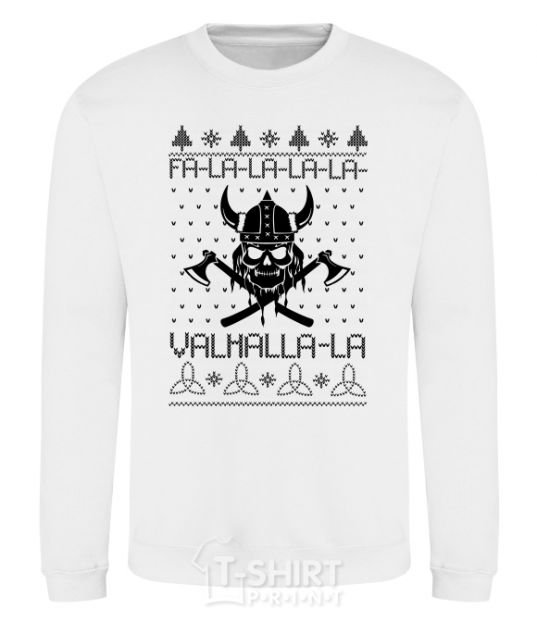 Sweatshirt Valhalla la viking White фото