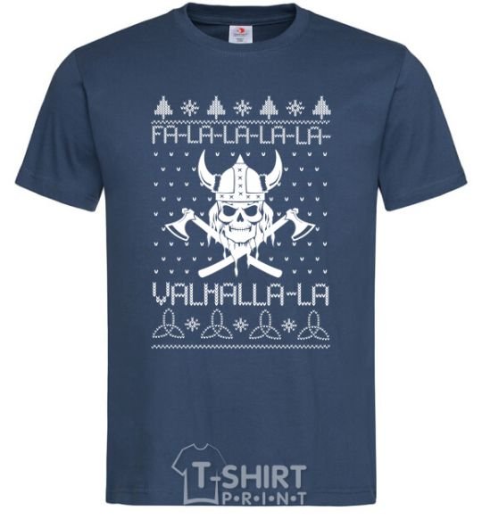 Мужская футболка Valhalla la viking Темно-синий фото
