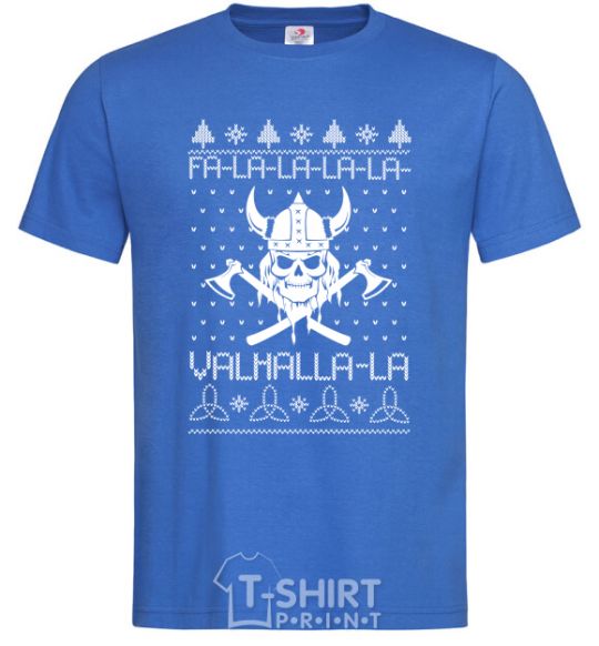 Мужская футболка Valhalla la viking Ярко-синий фото