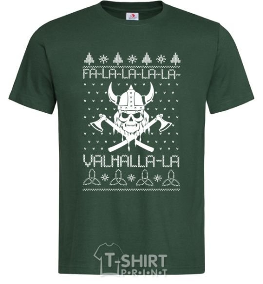 Мужская футболка Valhalla la viking Темно-зеленый фото