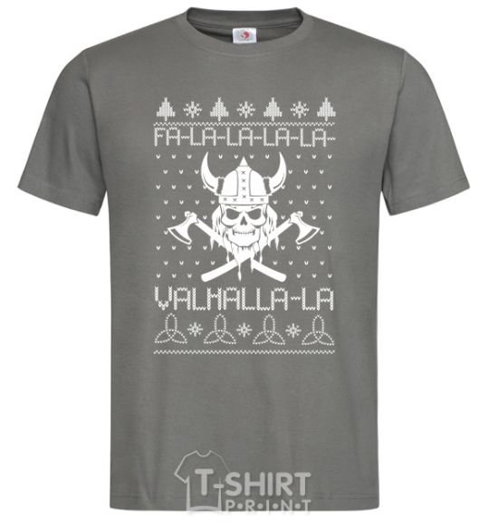 Мужская футболка Valhalla la viking Графит фото