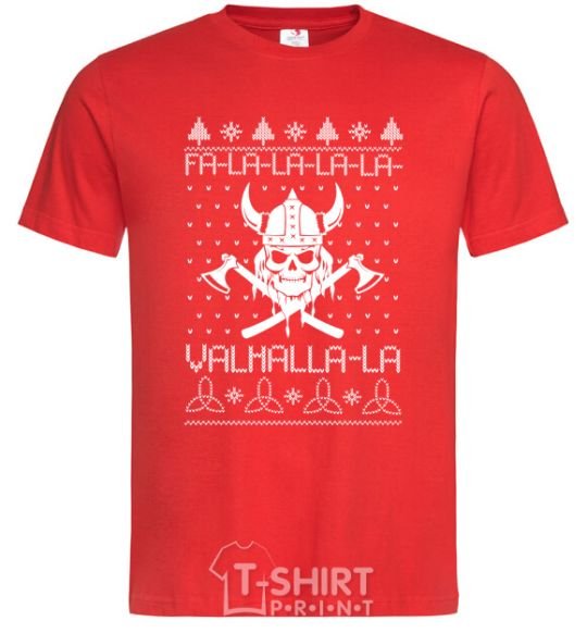 Мужская футболка Valhalla la viking Красный фото