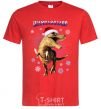 Men's T-Shirt Champanosaurus red фото