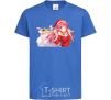 Детская футболка Аниме девушка санта Ярко-синий фото