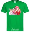 Men's T-Shirt Anime girl santa kelly-green фото