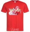 Men's T-Shirt Anime girl santa red фото