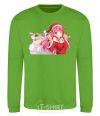 Sweatshirt Anime girl santa orchid-green фото