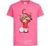 Детская футболка Аниме девочка санта Ярко-розовый фото