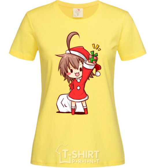 Women's T-shirt Anime santa girl cornsilk фото