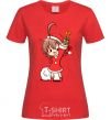 Women's T-shirt Anime santa girl red фото