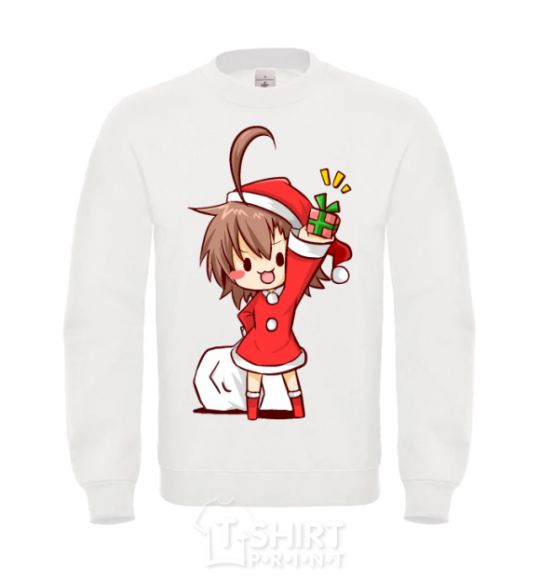 Sweatshirt Anime santa girl White фото