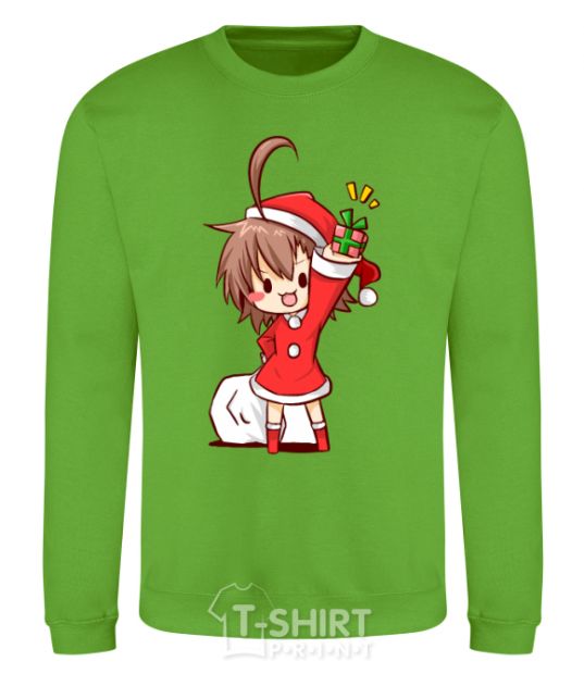 Sweatshirt Anime santa girl orchid-green фото