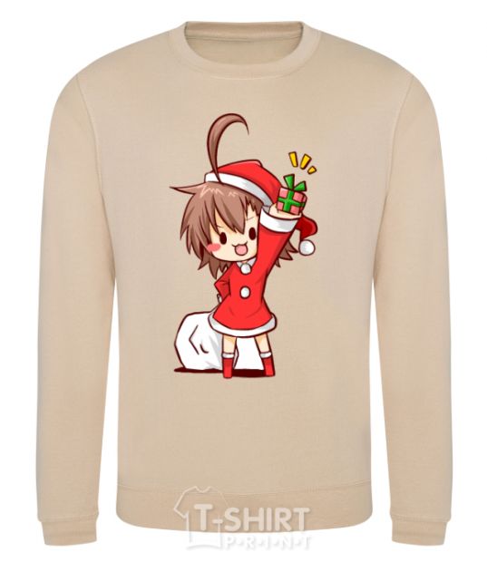 Sweatshirt Anime santa girl sand фото