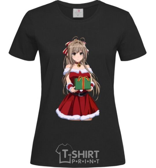 Women's T-shirt Anime with a gift black фото