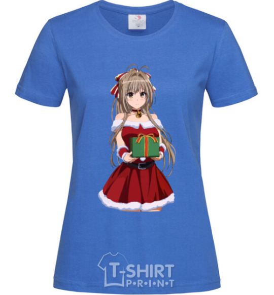 Women's T-shirt Anime with a gift royal-blue фото