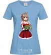 Women's T-shirt Anime with a gift sky-blue фото