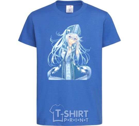 Детская футболка Аниме снегурочка цуи Ярко-синий фото