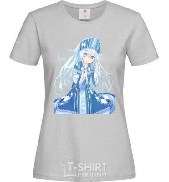 Women's T-shirt Anime snow maiden tsui grey фото