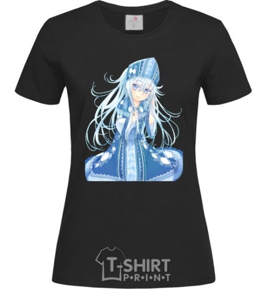 Women's T-shirt Anime snow maiden tsui black фото